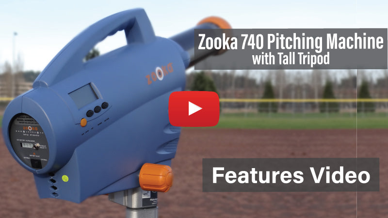 Zooka ZS740 Baseball Pitching Machine Demonstrating Full Features Video 